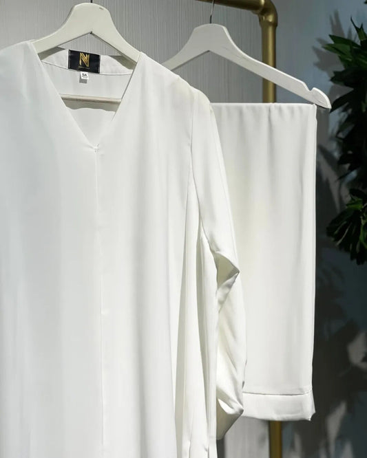 Zen Haze White Premium Abaya