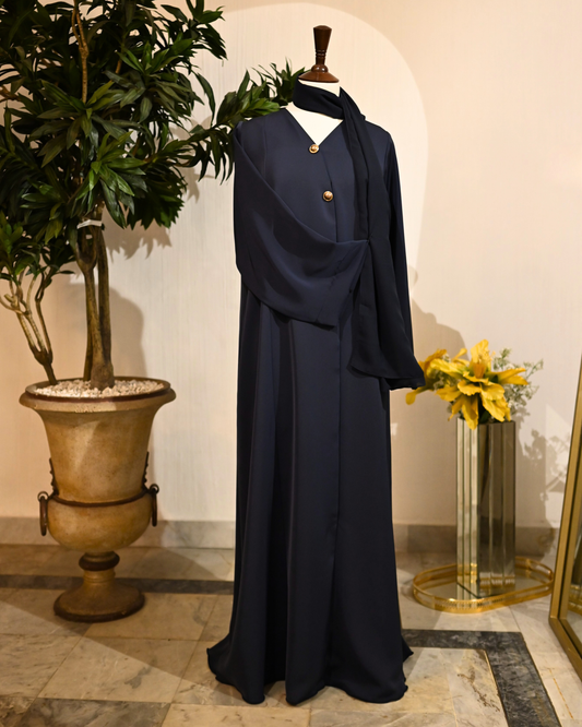 Midnight Blue – Premium Emirati Abaya