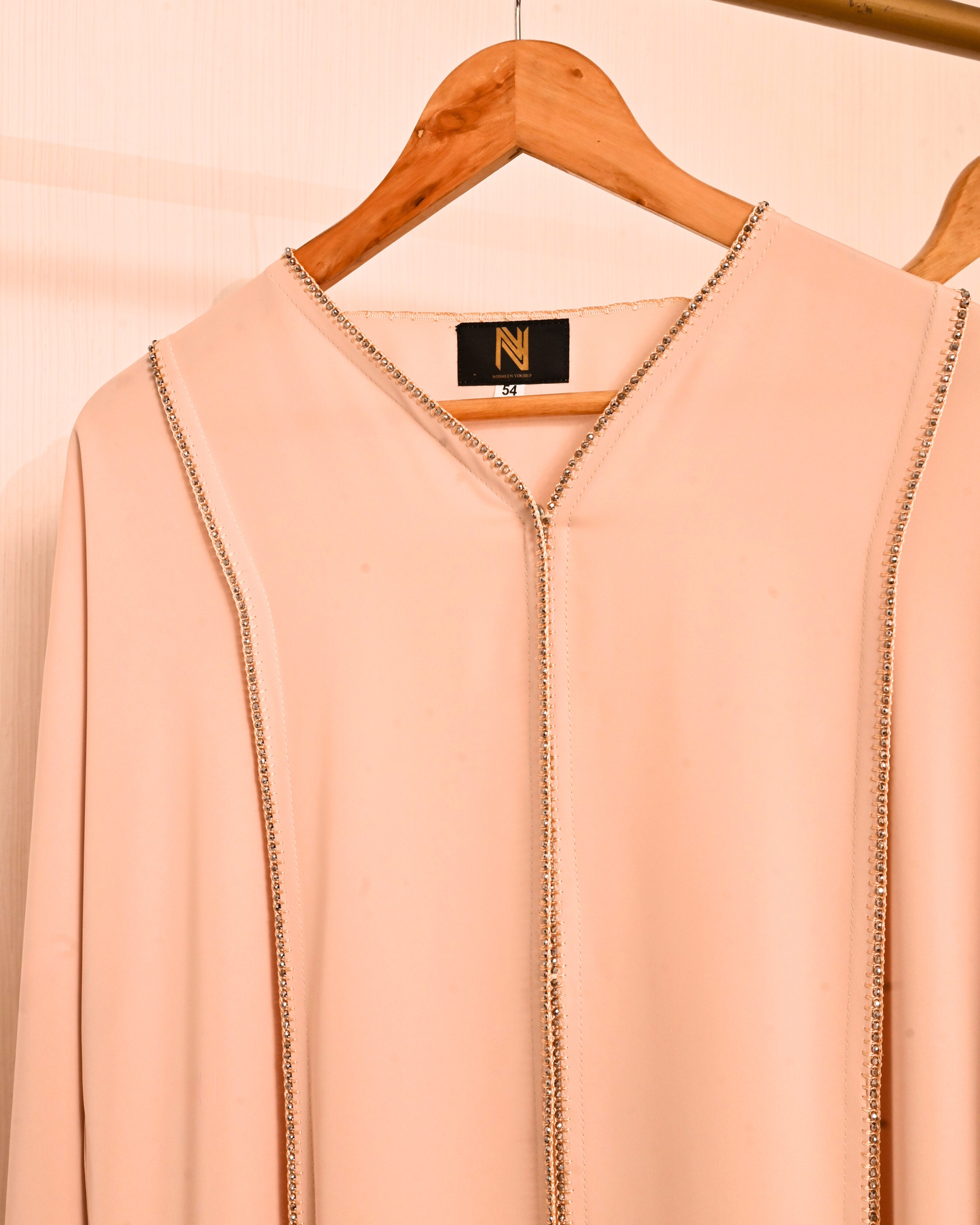 Warm Beige Premium Emirati Minimal Abaya