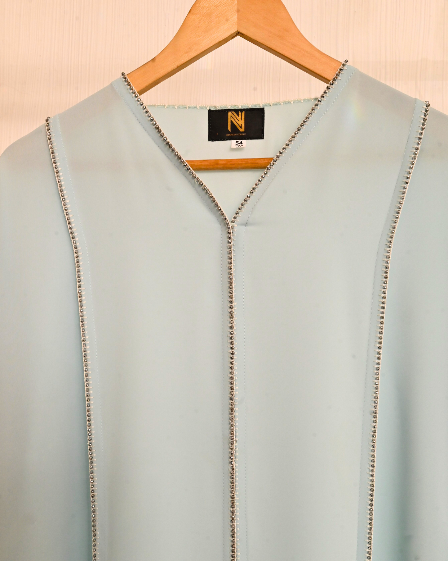 Ice Blue Premium Emirati Minimal Abaya