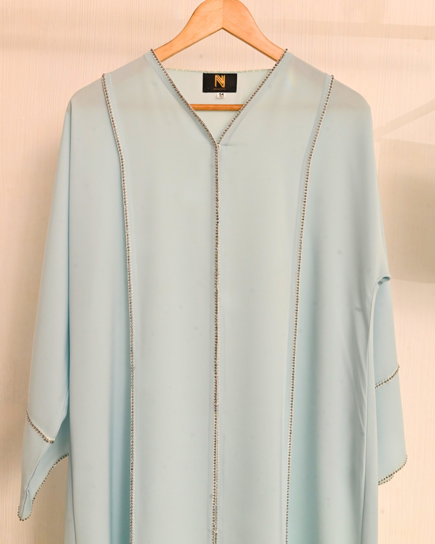 Ice Blue Premium Emirati Minimal Abaya