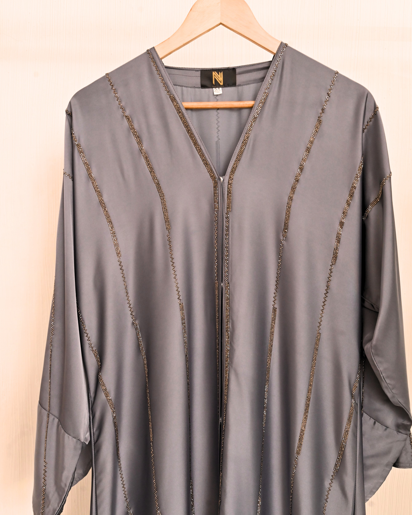 Charcoal Grey Armani Silk Abaya