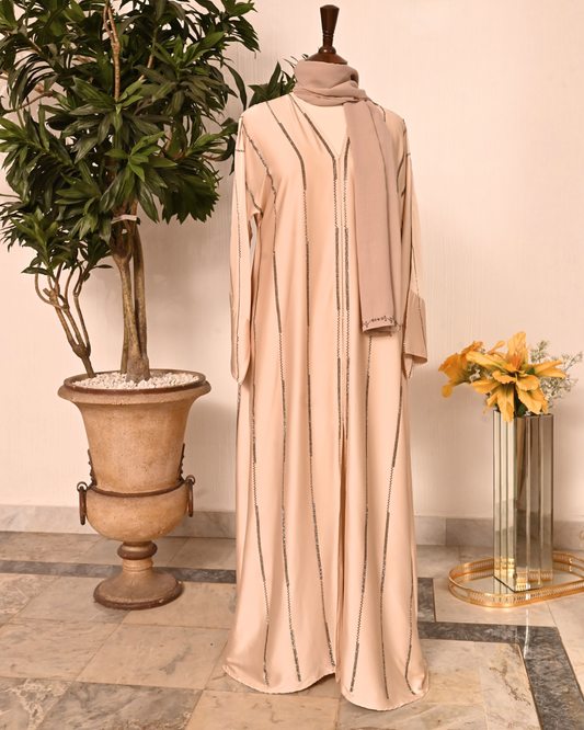 Butter Beige Armani Silk Abaya