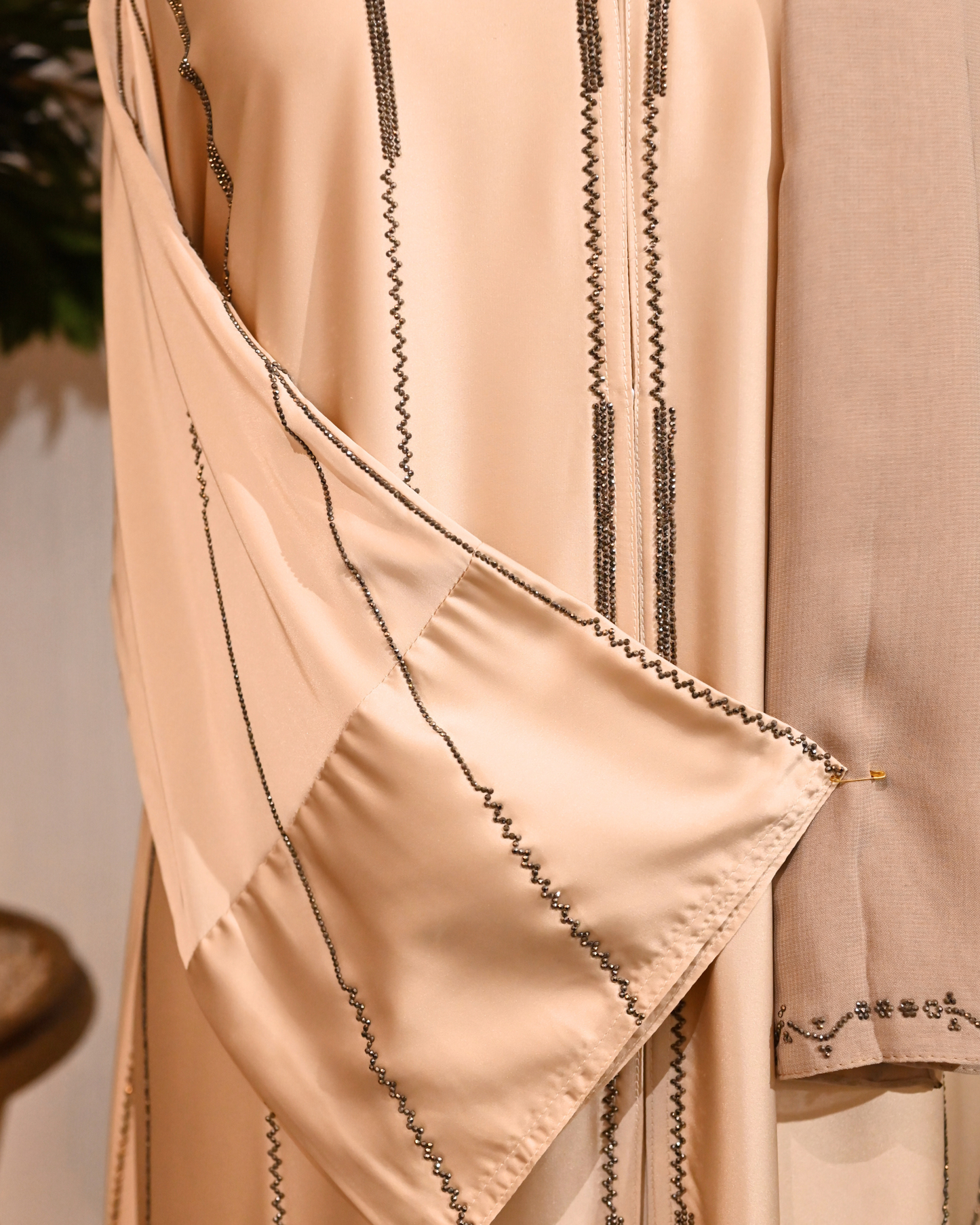 Butter Beige Armani Silk Abaya