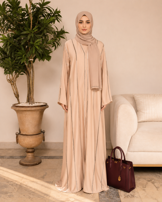 Butter Beige Armani Silk Abaya