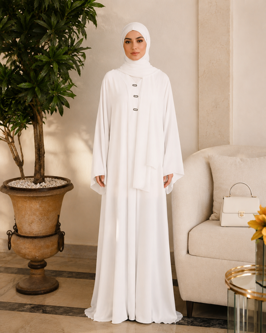 White – Premium Emirati Abaya