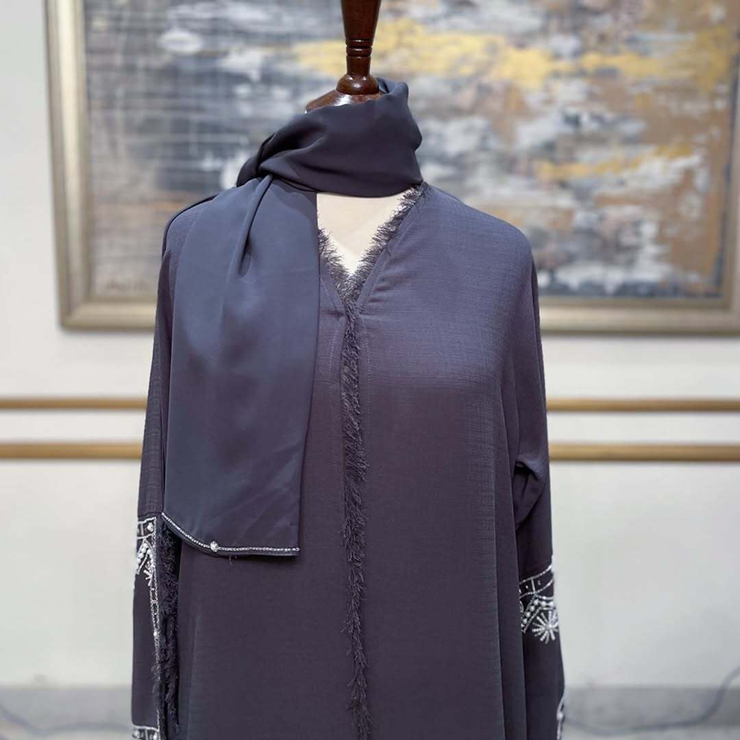 Ayra Grey Premium Emirati Abaya