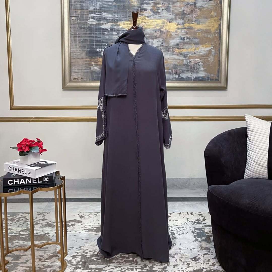 Ayra Grey Premium Emirati Abaya